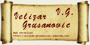 Velizar Grušanović vizit kartica